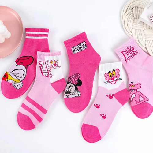 Pink Puff Kids Socks (5 Pairs)