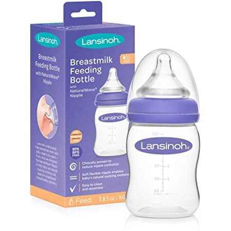 Lansinoh Feeding Bottle with NaturalWave Teat 160ml
